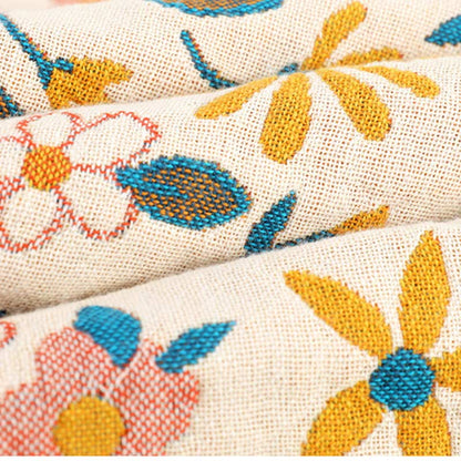 Couverture Ownkoti avec pompons de fleurs de jardin, housse de canapé