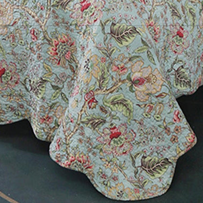 Couette florale vintage avec taies d'oreiller