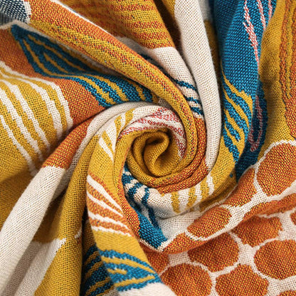 Couette réversible en coton Ownkoti à imprimé floral jaune