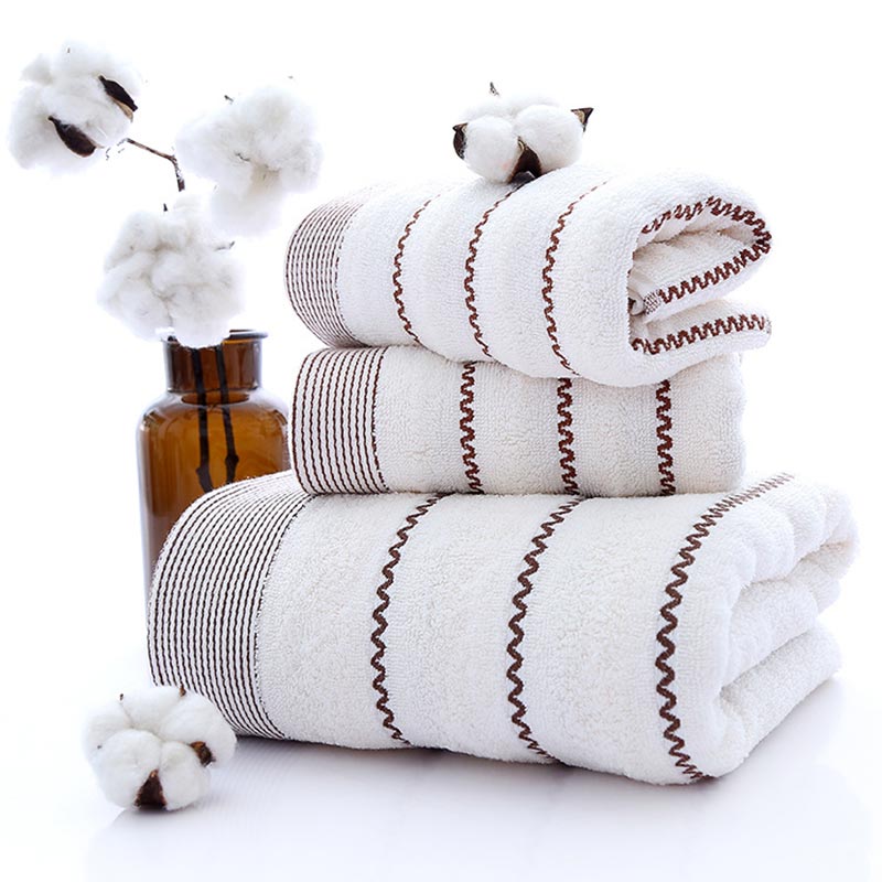 Ensemble de serviettes de bain rayées Ownkoti