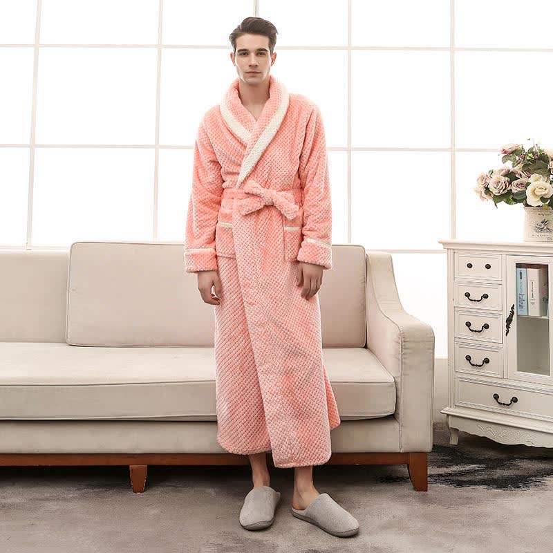 Pyjama en polaire épaisse, peignoir confortable