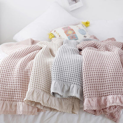Couverture de canapé en tissage gaufré Ownkoti, couette confortable