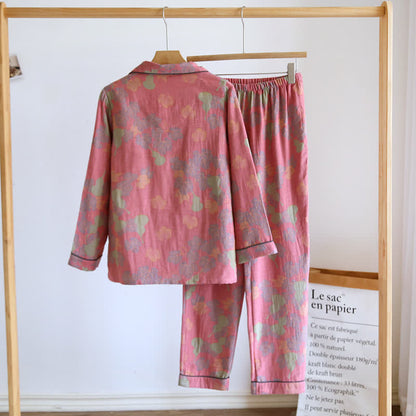 Ensemble pyjama à manches longues en coton gourde