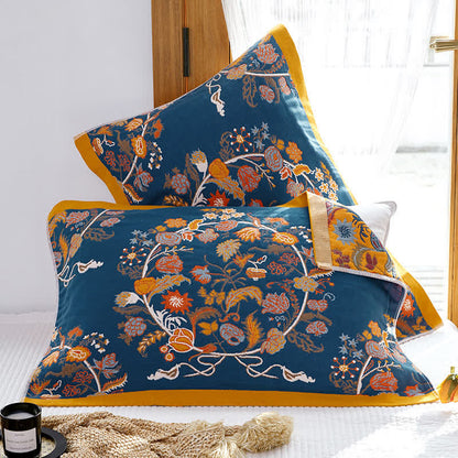 Serviette oreiller respirante à motif floral fleuri (2 pièces)