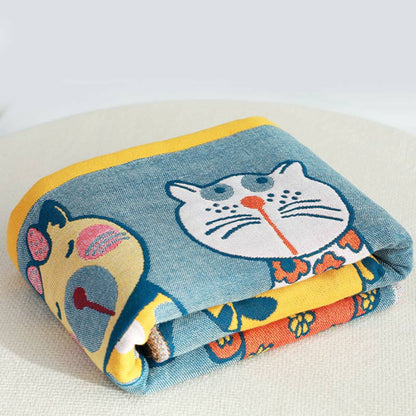 Serviette de bain pour chat Ownkoti en coton, couverture pour bébé