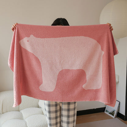 Serviette en coton respirant avec motif ours polaire