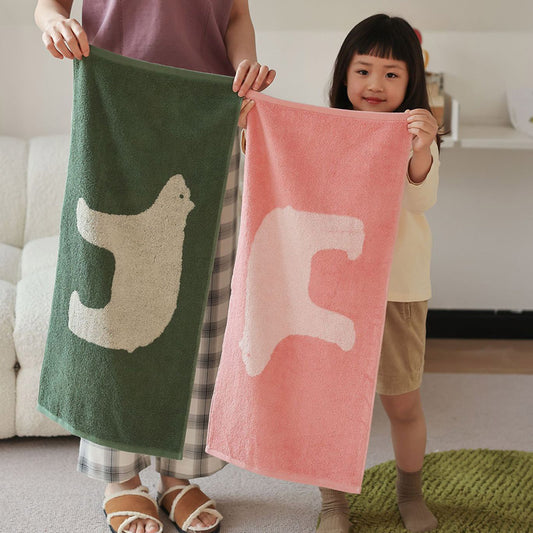 Serviette en coton respirant avec motif ours polaire