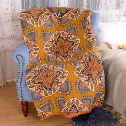 Serviette de plage florale Ownkoti, douce, double face