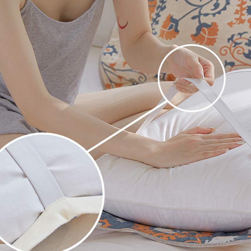 Serviette oreiller à imprimé floral et corde solide (2 pièces)