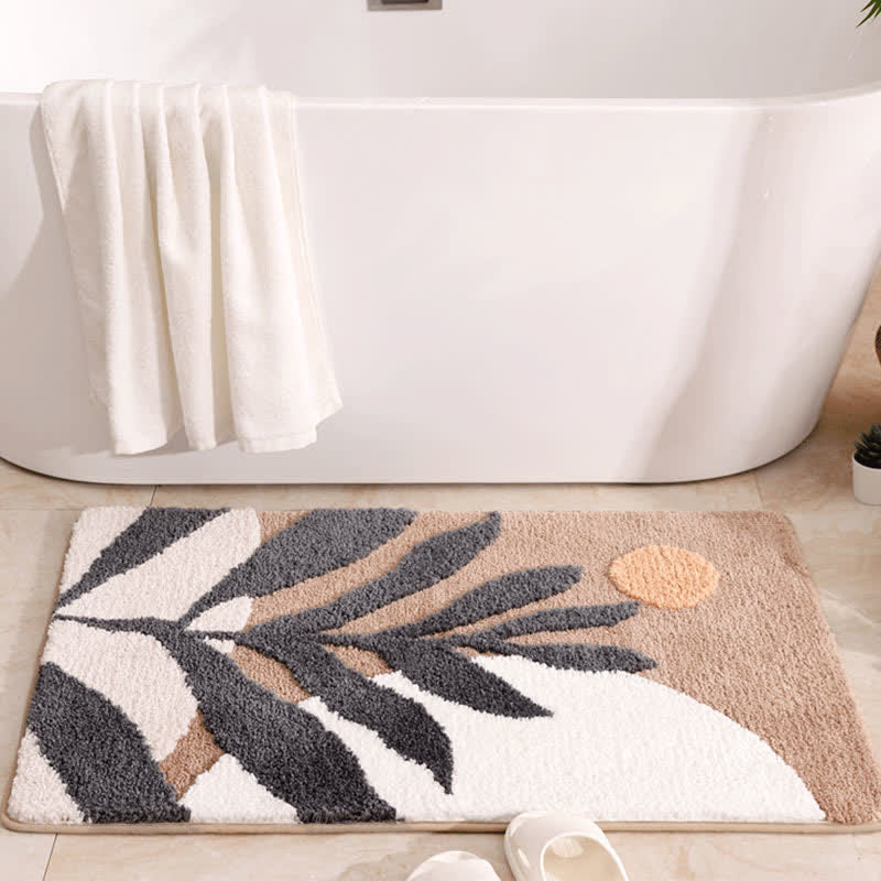 Tapis de bain antidérapant absorbant l'eau rural