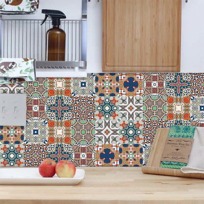 Ownkoti - Autocollants muraux à motifs variés de style bohème (lot de 10)