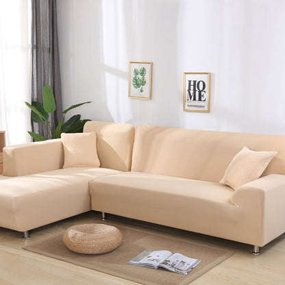Housse de canapé de couleur unie, élastique et extensible