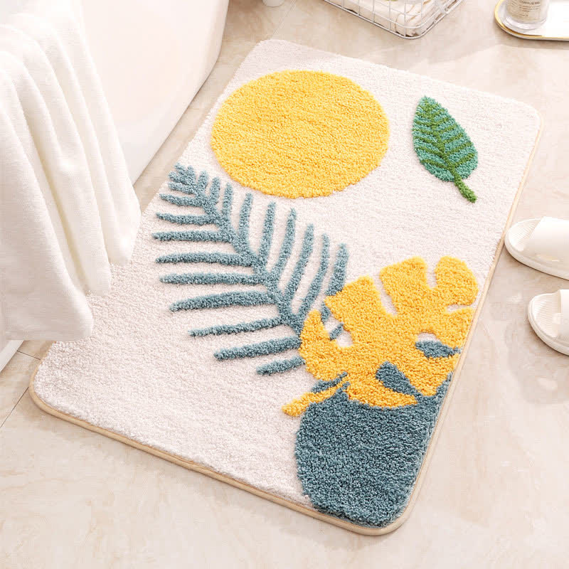 Tapis de bain antidérapant absorbant l'eau rural