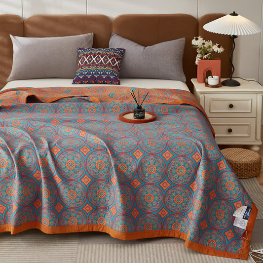 Couette en coton de style luxueux avec motif rond