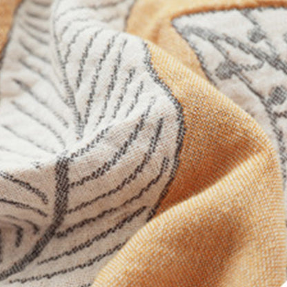 Couverture douce et réversible en gaze de coton à motifs