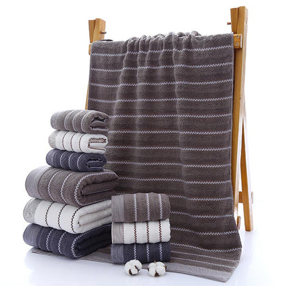 Ensemble de serviettes de bain rayées Ownkoti