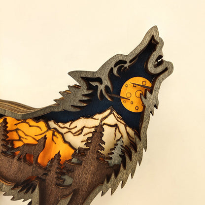 Décoration créative d'animaux de la forêt Ownkoti – Loup