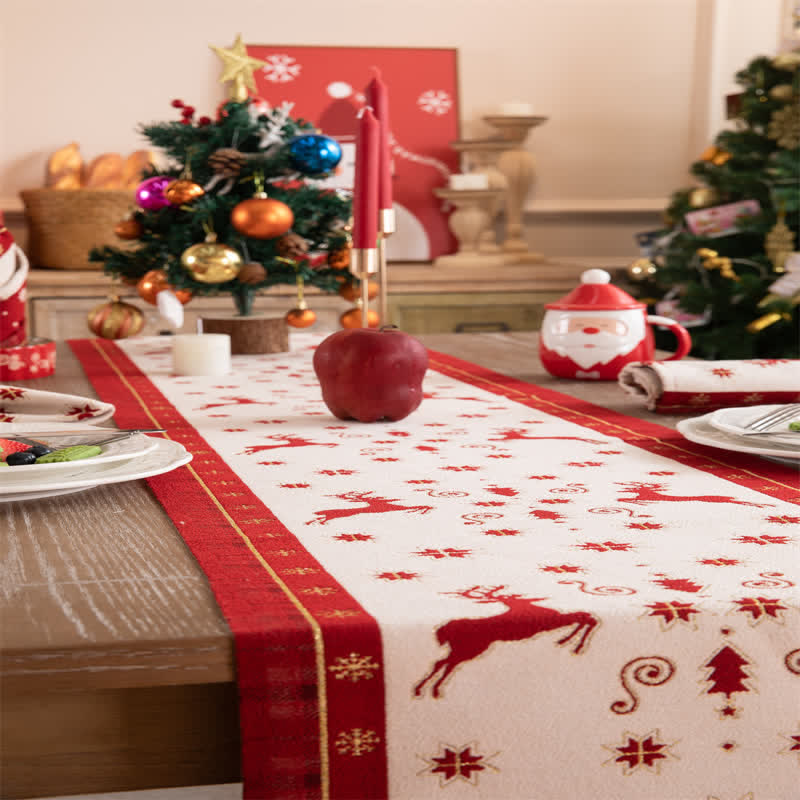 Chemin de table luxueux pour la décoration de Noël