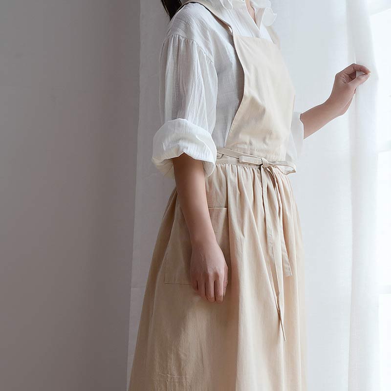 Tablier en coton Ownkoti, tablier imperméable avec poches