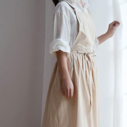 Tablier en coton Ownkoti, tablier imperméable avec poches