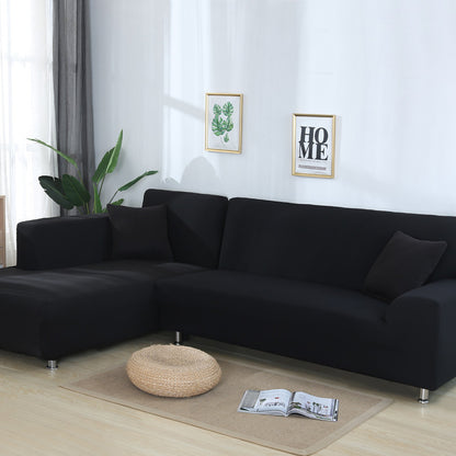 Housse de canapé de couleur unie, élastique et extensible