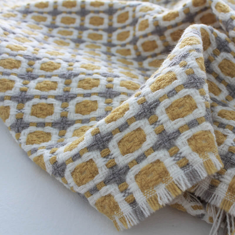 Couverture de canapé tricotée Ownkoti avec pompons