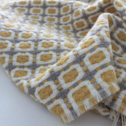 Couverture de canapé tricotée Ownkoti avec pompons