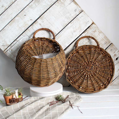 Panier à plantes tissé à la main Ownkoti avec poignée (3 pièces)