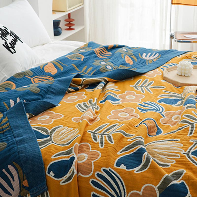 Couette double face Ownkoti à imprimé floral bohème