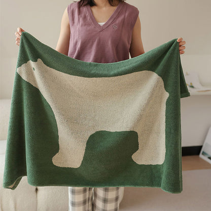 Serviette en coton respirant avec motif ours polaire