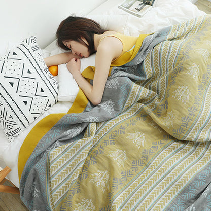 Couette réversible en coton Ownkoti avec imprimé épis de blé
