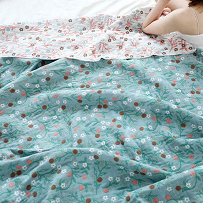 Couette réversible rétro, couette douce à motif floral