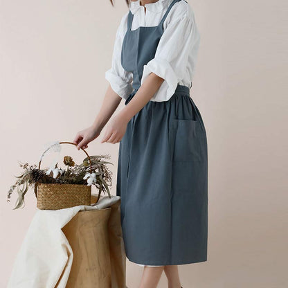 Tablier en coton Ownkoti, tablier imperméable avec poches