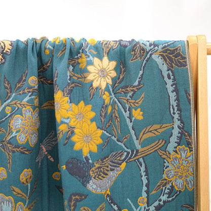 Serviette de bain réversible avec motif hibiscus aux couleurs vives