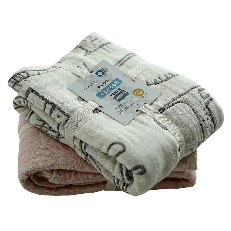 Coussin décoratif en coton imprimé chat Ownkoti (2 pièces)
