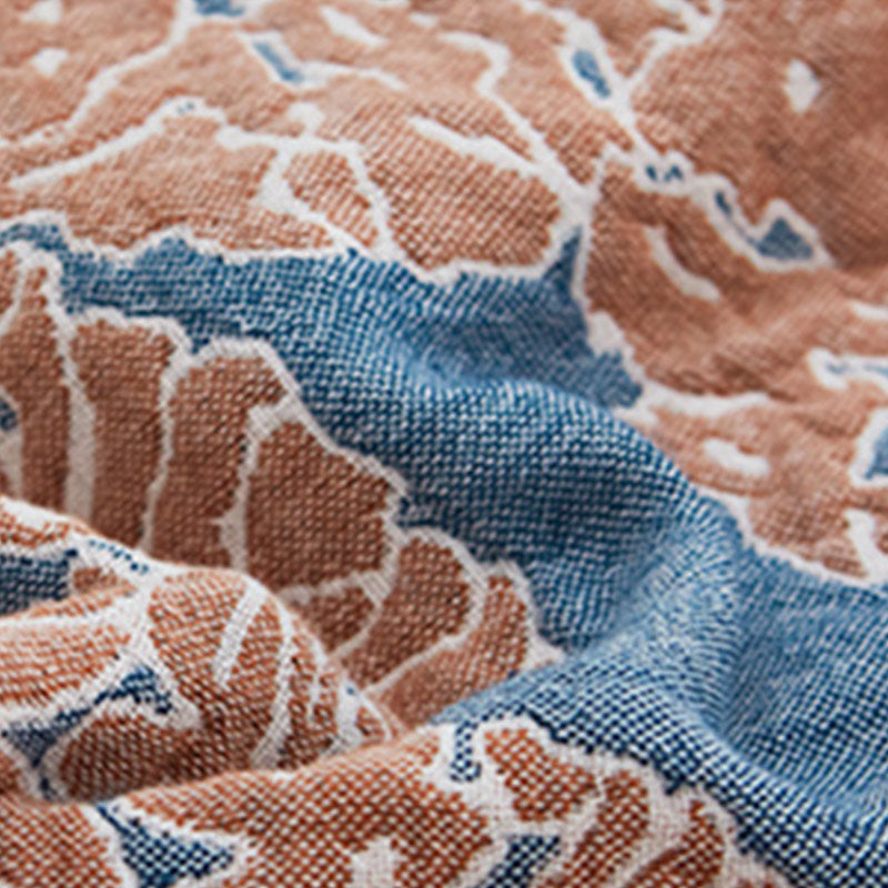 Serviette décorative en coton à imprimé floral Ownkoti (2 pièces)