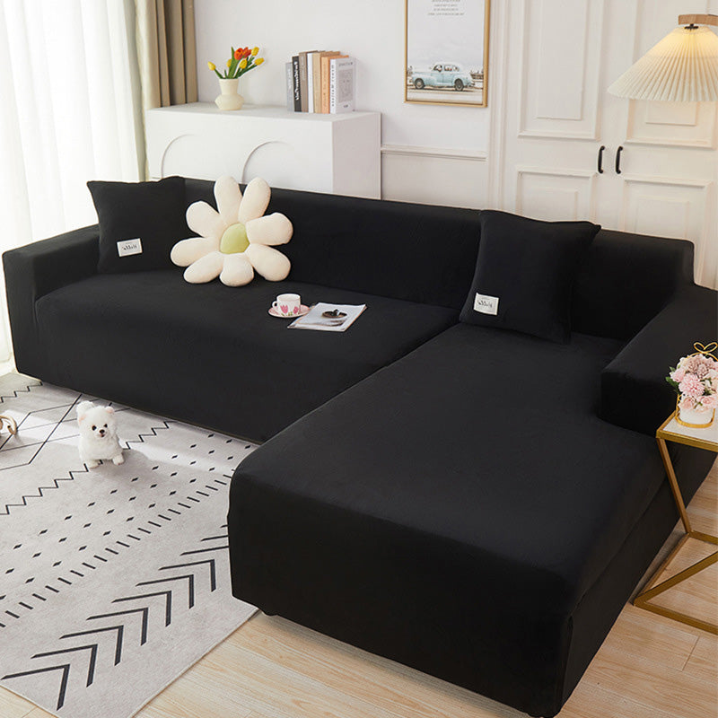 Housse de canapé en daim Ownkoti de couleur pure, élastique