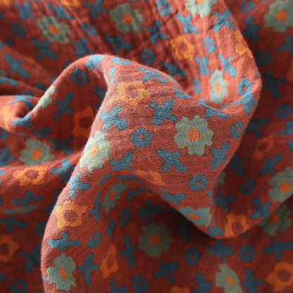 Chemise de nuit en coton doux à col rond et motif floral