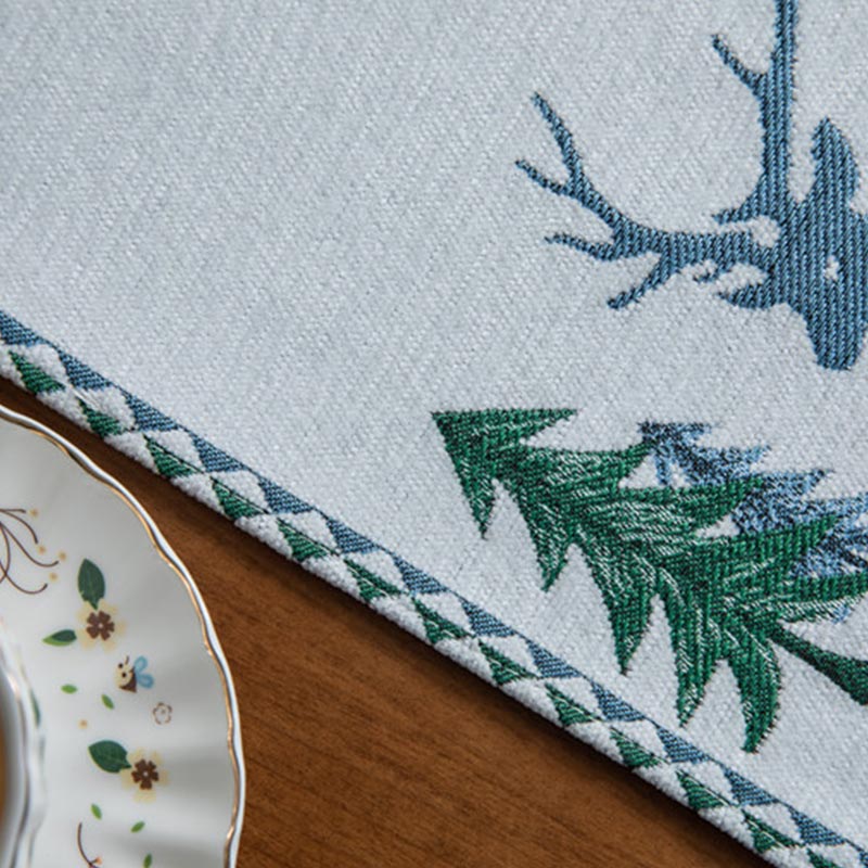 Chemin de table de Noël Ownkoti avec pompon