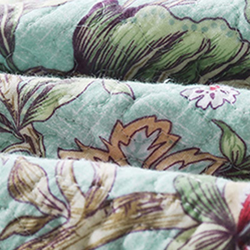Couette florale vintage avec taies d'oreiller