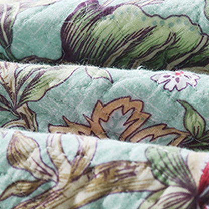Couette florale vintage avec taies d'oreiller