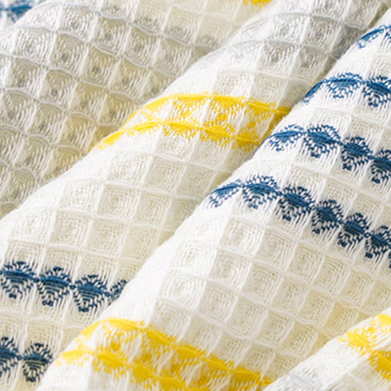 Serviette de bain en coton Ownkoti à rayures colorées