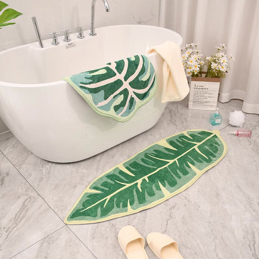Tapis de cuisine en forme de feuille Ownkoti, paillasson pour l'entrée